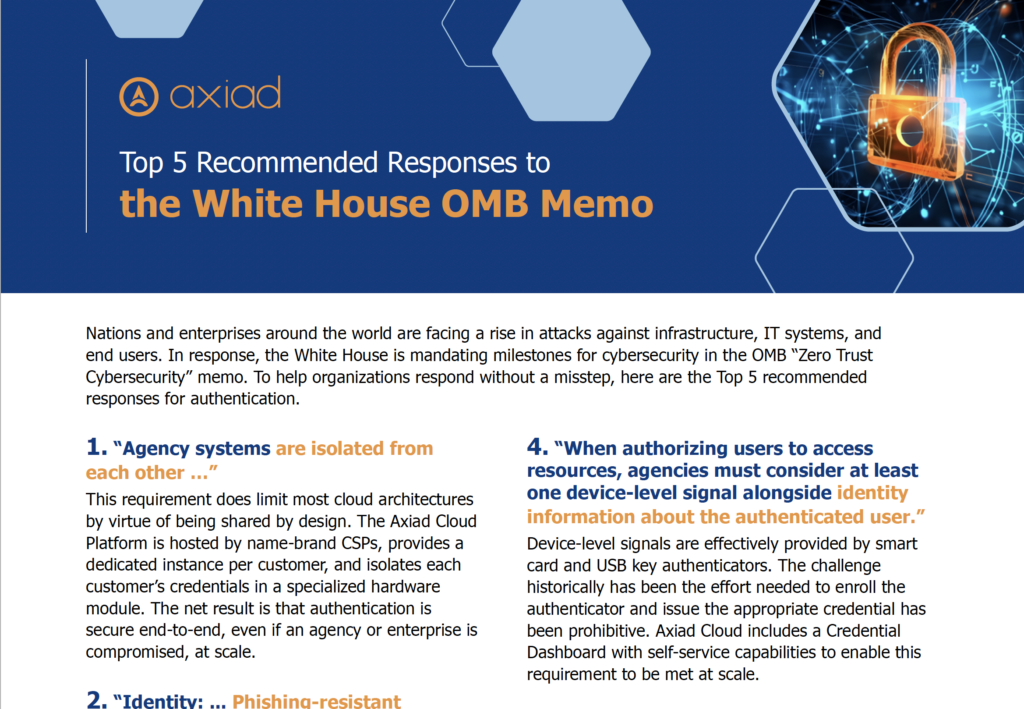 A screenshot of the document called Top 5 Recommended Responses to the White House OMB Memo